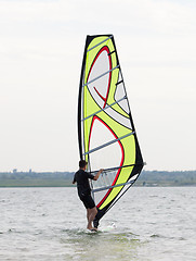 Image showing Learning to windsurf