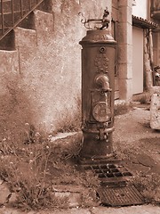 Image showing old fountain in a provence village