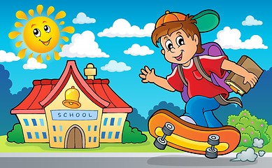Image showing Image with school boy theme 2