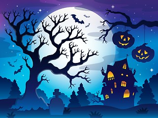 Image showing Spooky tree theme image 8