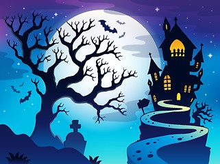 Image showing Spooky tree theme image 7