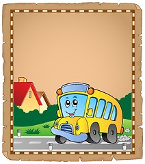 Image showing Parchment with school bus 2