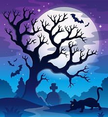 Image showing Spooky tree theme image 2