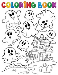 Image showing Coloring book ghost theme 2