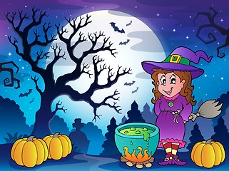 Image showing Scenery with Halloween character 3