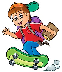 Image showing Image with school boy theme 1