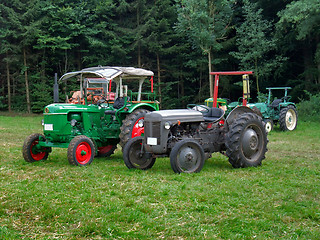 Image showing historic tractors