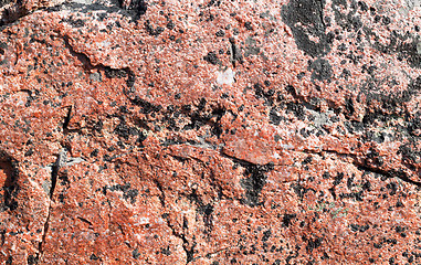 Image showing background of red granite stone 