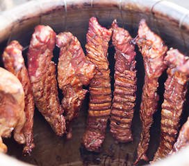 Image showing Barbecued pork ribs
