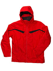 Image showing red jacket with hood