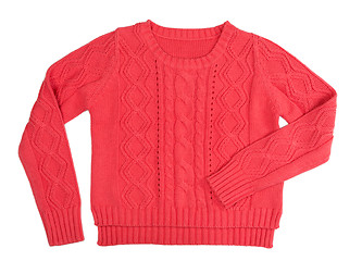 Image showing Red knitted sweater