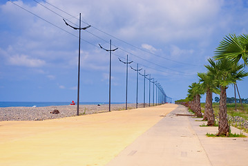 Image showing promenade along beach