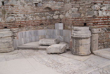 Image showing The altar wall of the church