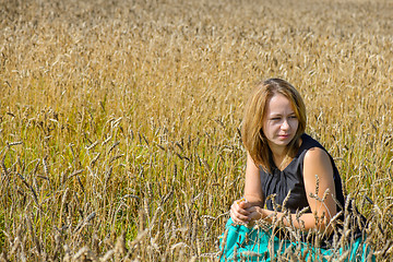 Image showing Portrait of woman in field