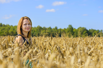 Image showing Portrait of woman in field