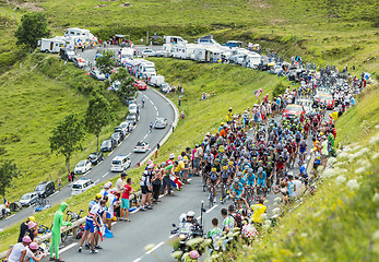 Image showing The Peloton in Mountains