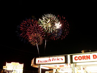 Image showing Fireworks and Food