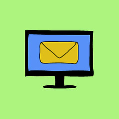 Image showing Doodle color email sign