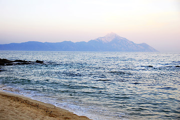 Image showing Mount Saint Athos in Greece