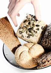 Image showing Assortment of baked bread