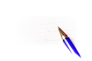 Image showing Color pencil and agenda