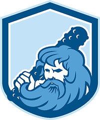 Image showing Hercules Wielding Club Shield Retro