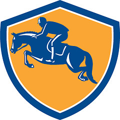 Image showing Equestrian Show Jumping Side Shield Retro