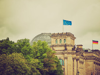 Image showing Retro look Reichstag Berlin