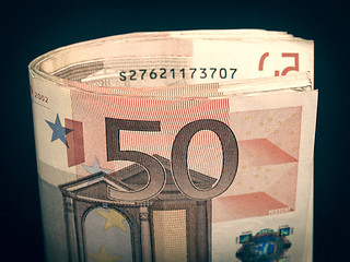 Image showing Retro look Euro note