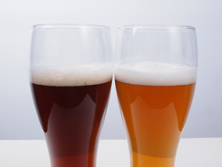 Image showing Two glasses of German beer