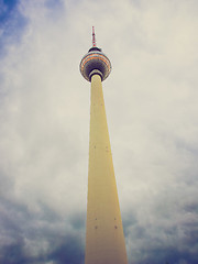 Image showing Retro look TV Tower Berlin