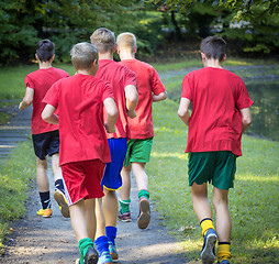 Image showing Young male runners