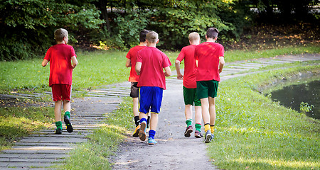 Image showing Young male runners