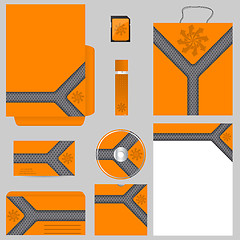 Image showing Orange business vector set