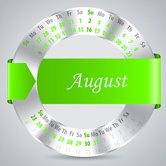 Image showing 2015 august calendar design