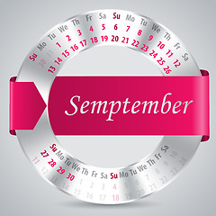 Image showing 2015 september calendar design