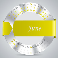 Image showing 2015 june calendar design