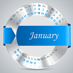 Image showing 2015 january calendar design