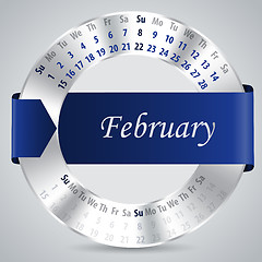 Image showing 2015 february calendar design