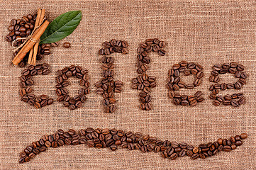 Image showing Text of coffee beans