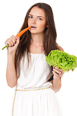 Image showing Woman with vegetables