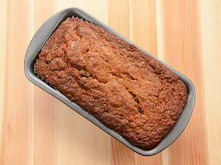 Image showing Freshly baked banana bread