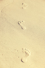 Image showing footprints on sand