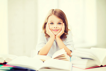 Image showing student girl studying at school