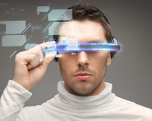 Image showing man in futuristic glasses
