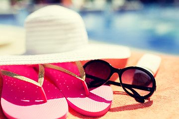 Image showing close up of summer accessories