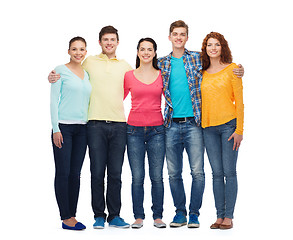 Image showing group of smiling teenagers