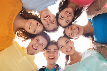 Image showing group of smiling teenagers