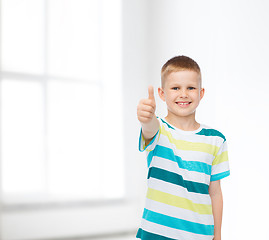 Image showing little boy in casual clothes with arms crossed