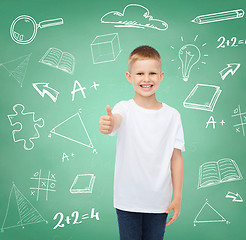 Image showing little boy in white t-shirt